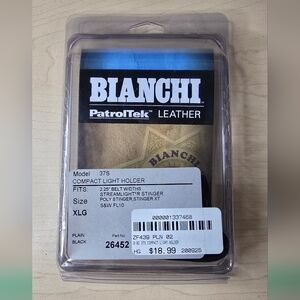 Bianchi PatrolTek Leather Black Compact Light Holder